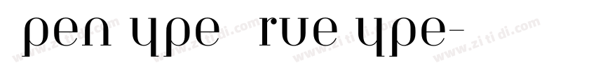 OpenType TrueType字体转换